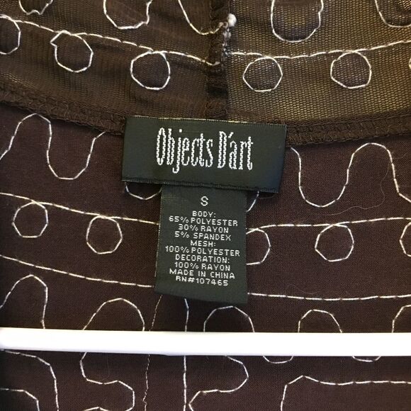 OBJECTS D'ART EMBROIDERED TOP WITH ATTACHED TANK‎ - Picture 4 of 6